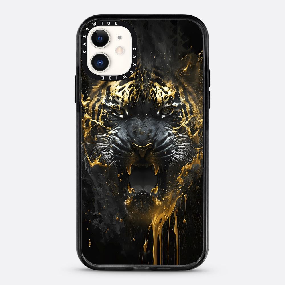 black golden tiger - Etui