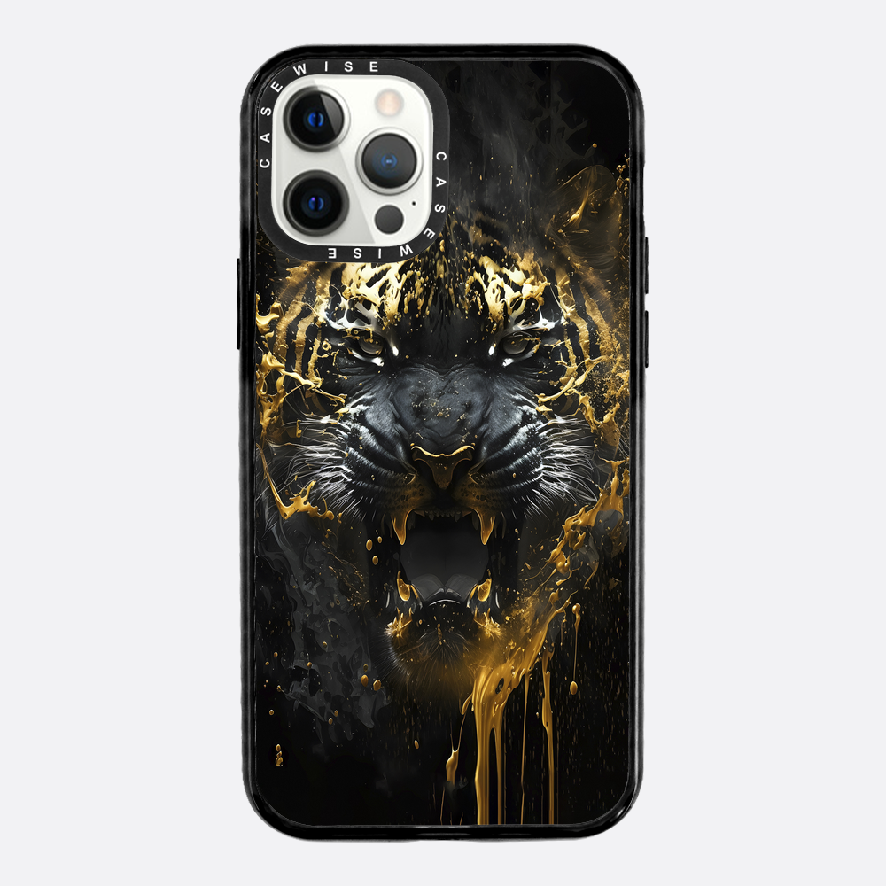 black golden tiger - Etui