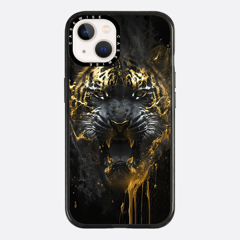 black golden tiger - Etui