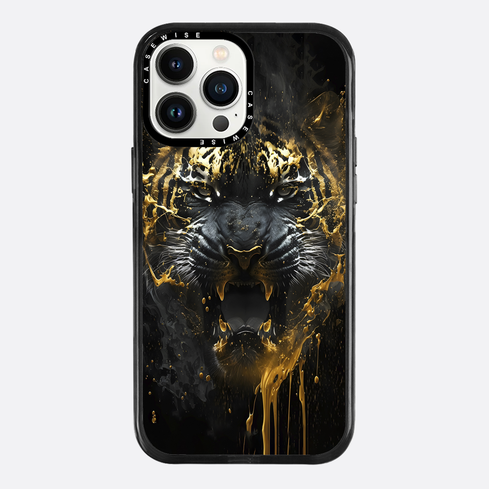 black golden tiger - Etui