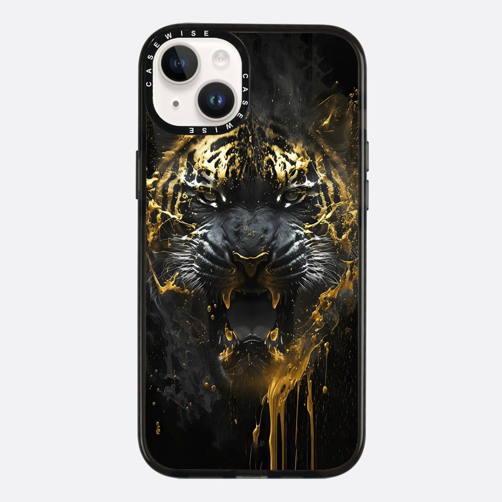 black golden tiger - Etui