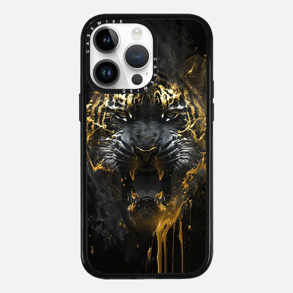 black golden tiger - Etui