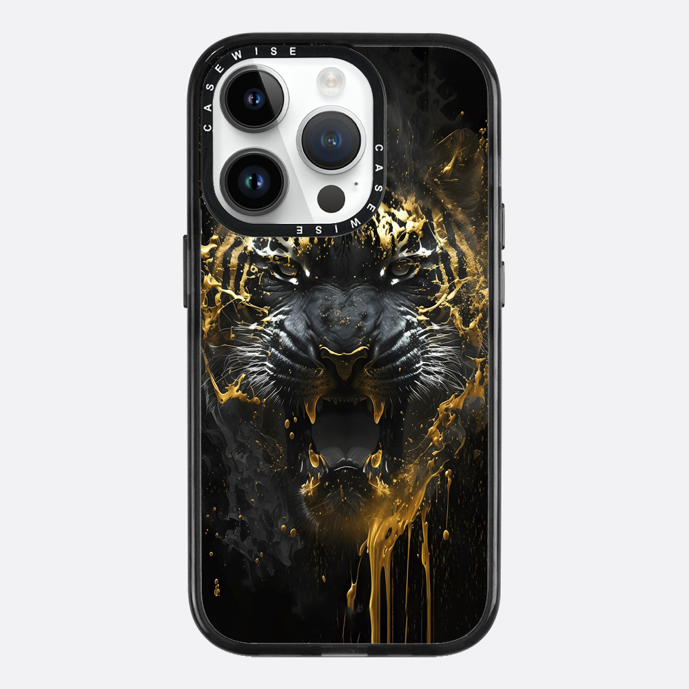 black golden tiger - Etui