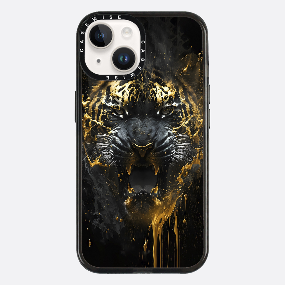 black golden tiger - Etui