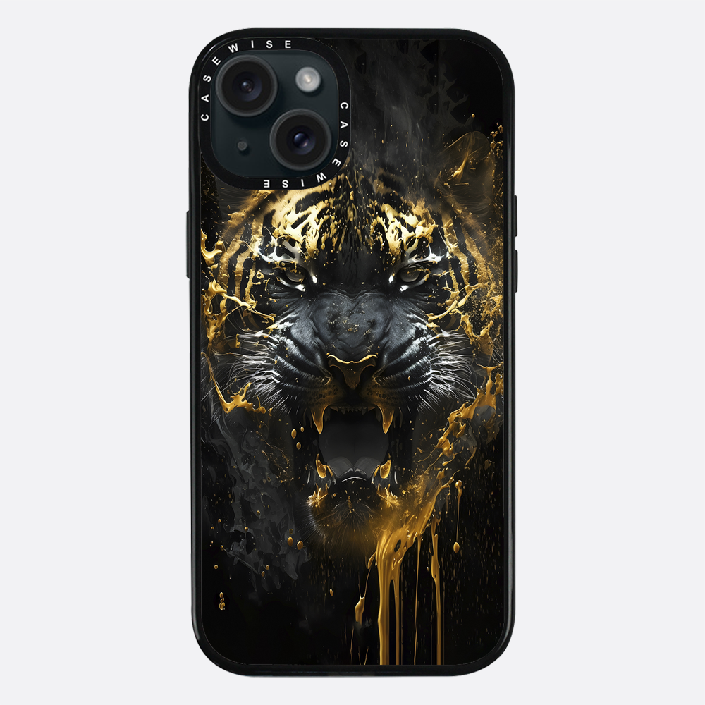 black golden tiger - Etui