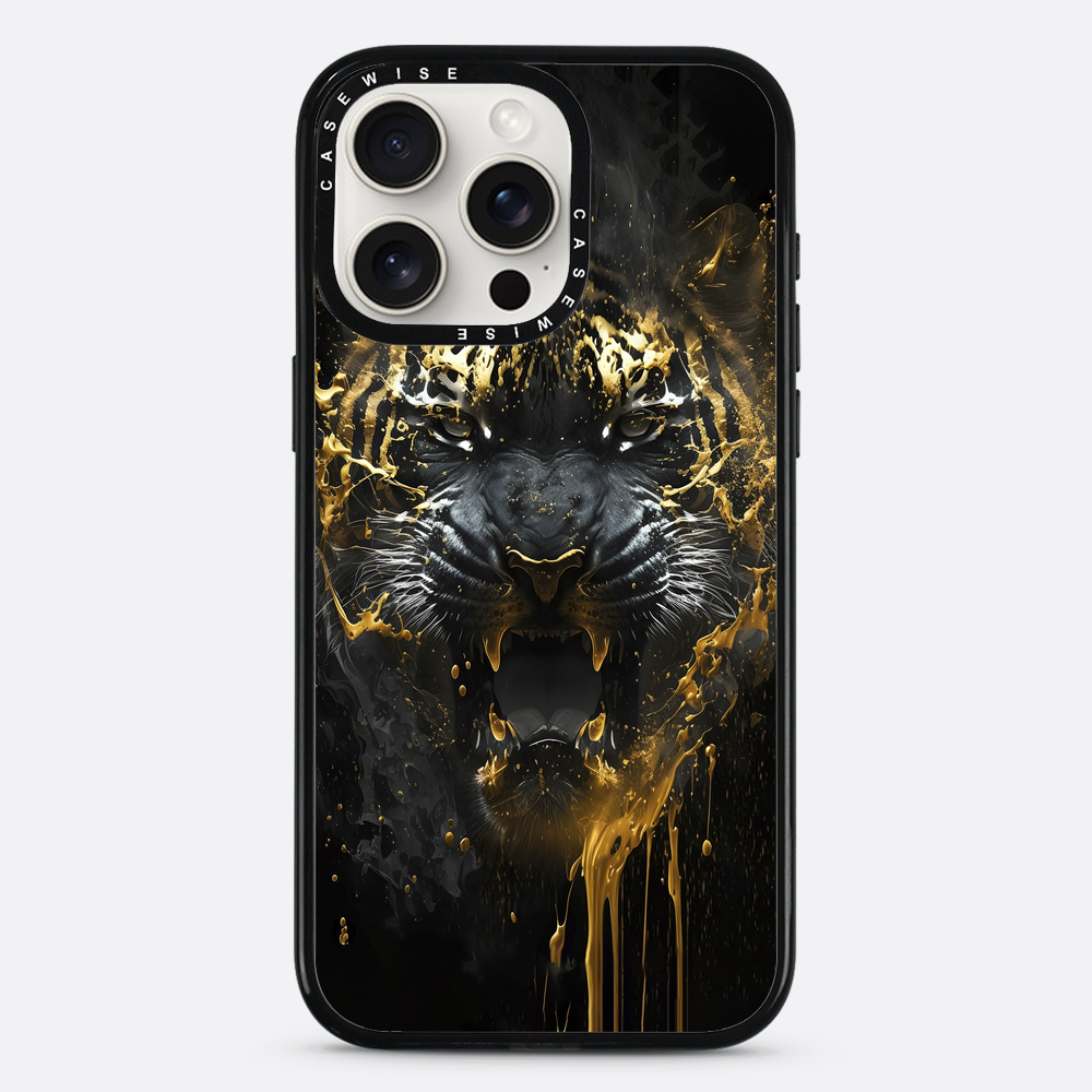 black golden tiger - Etui