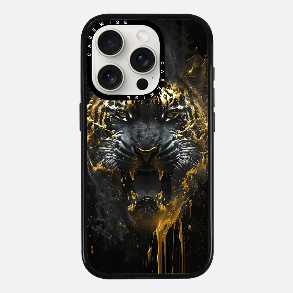 black golden tiger - Etui