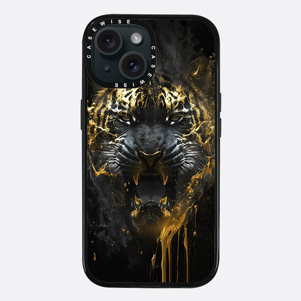 black golden tiger - Etui