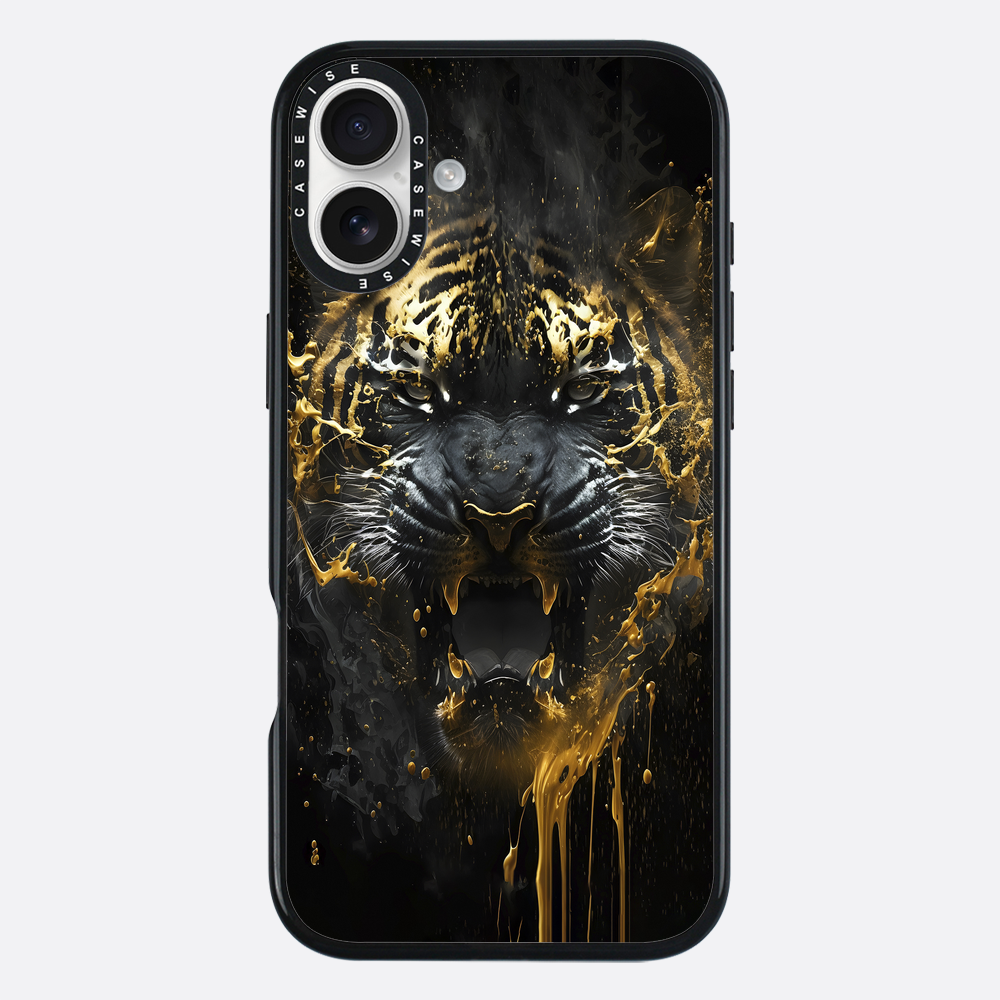 black golden tiger - Etui