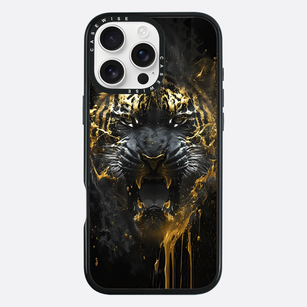 black golden tiger - Etui
