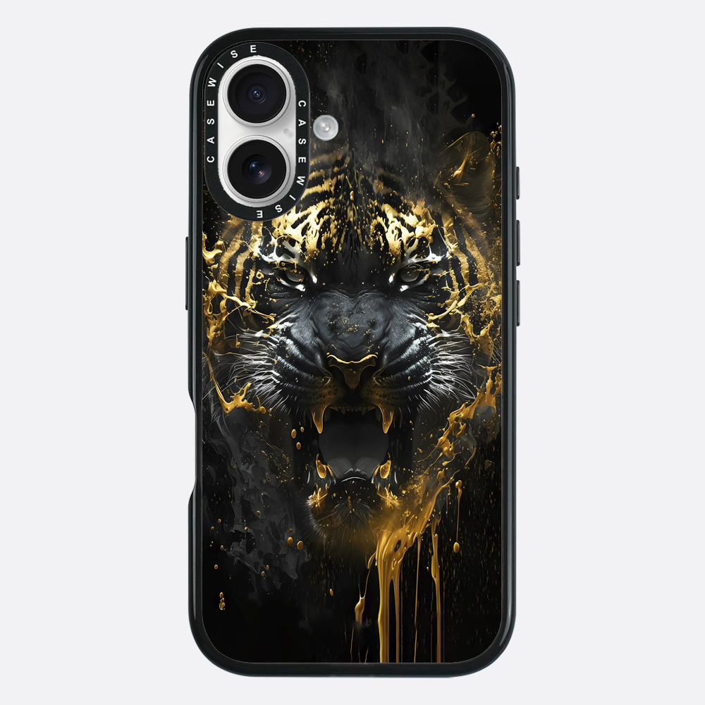 black golden tiger - Etui