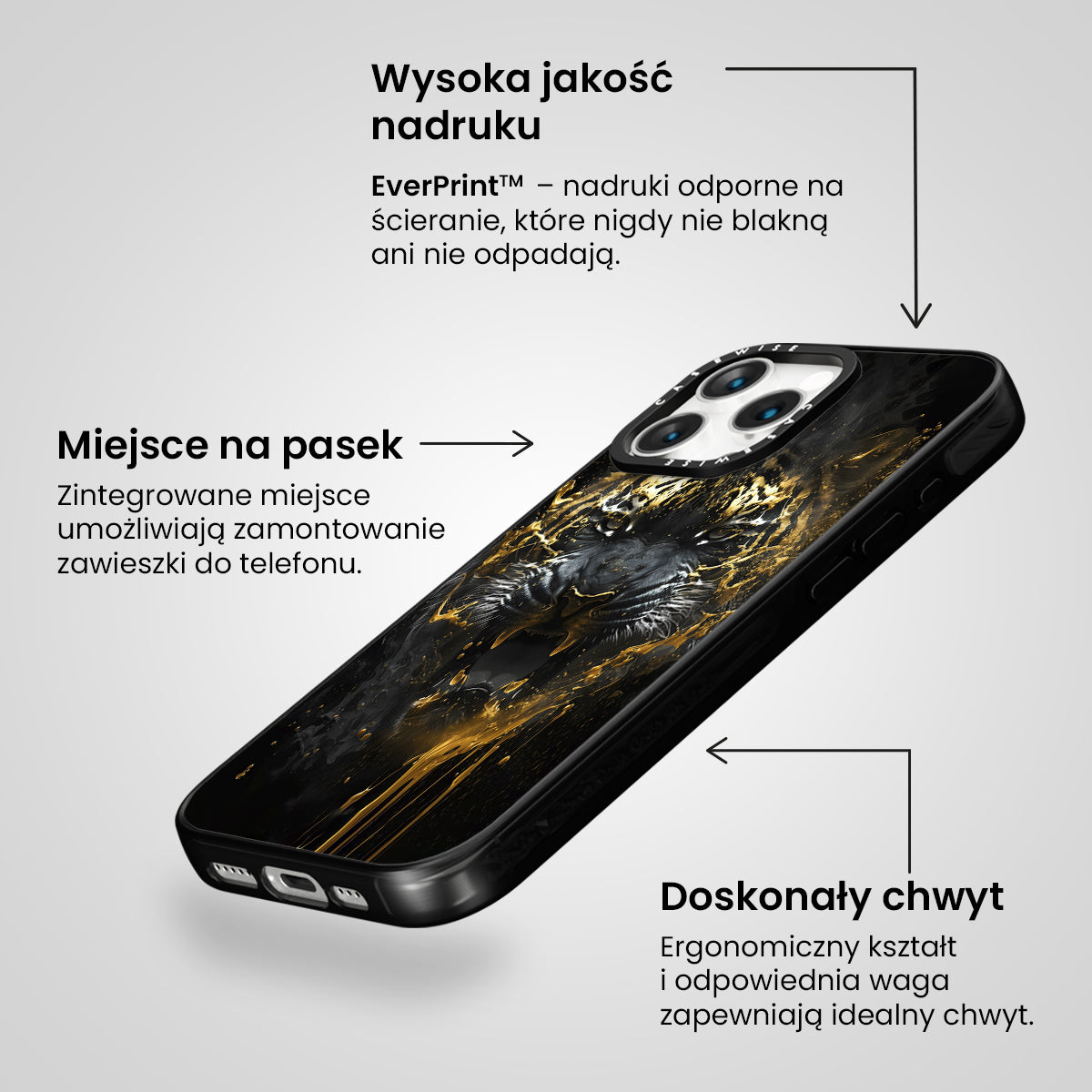 black golden tiger - Etui