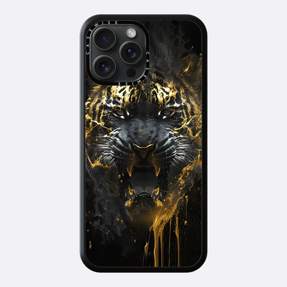 black golden tiger - Etui