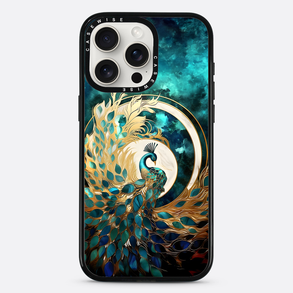 Abstract Peacock Kintsugi - Etui
