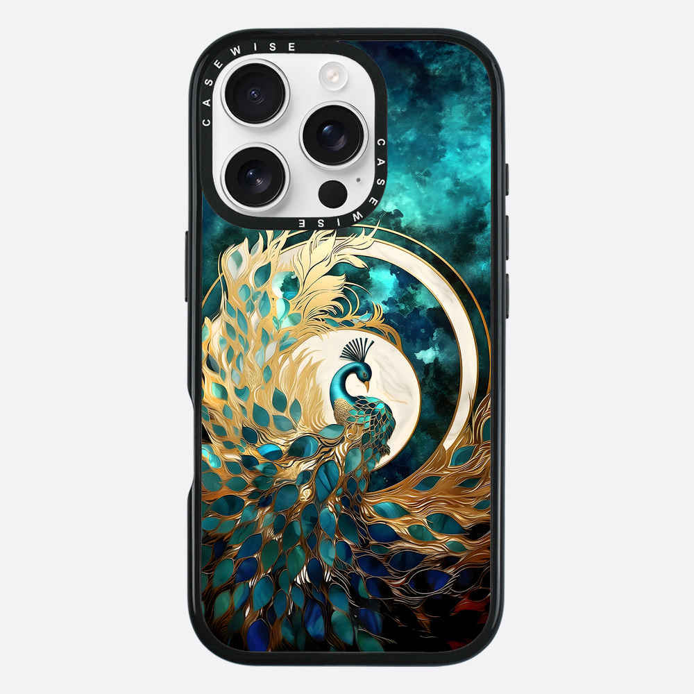 Abstract Peacock Kintsugi - Etui