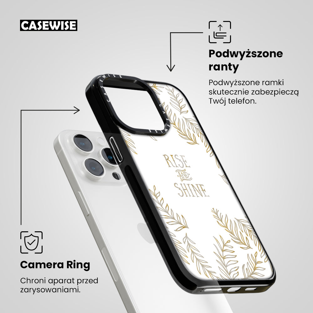 Graphic Art RISE & SHINE | gold & marble - Etui