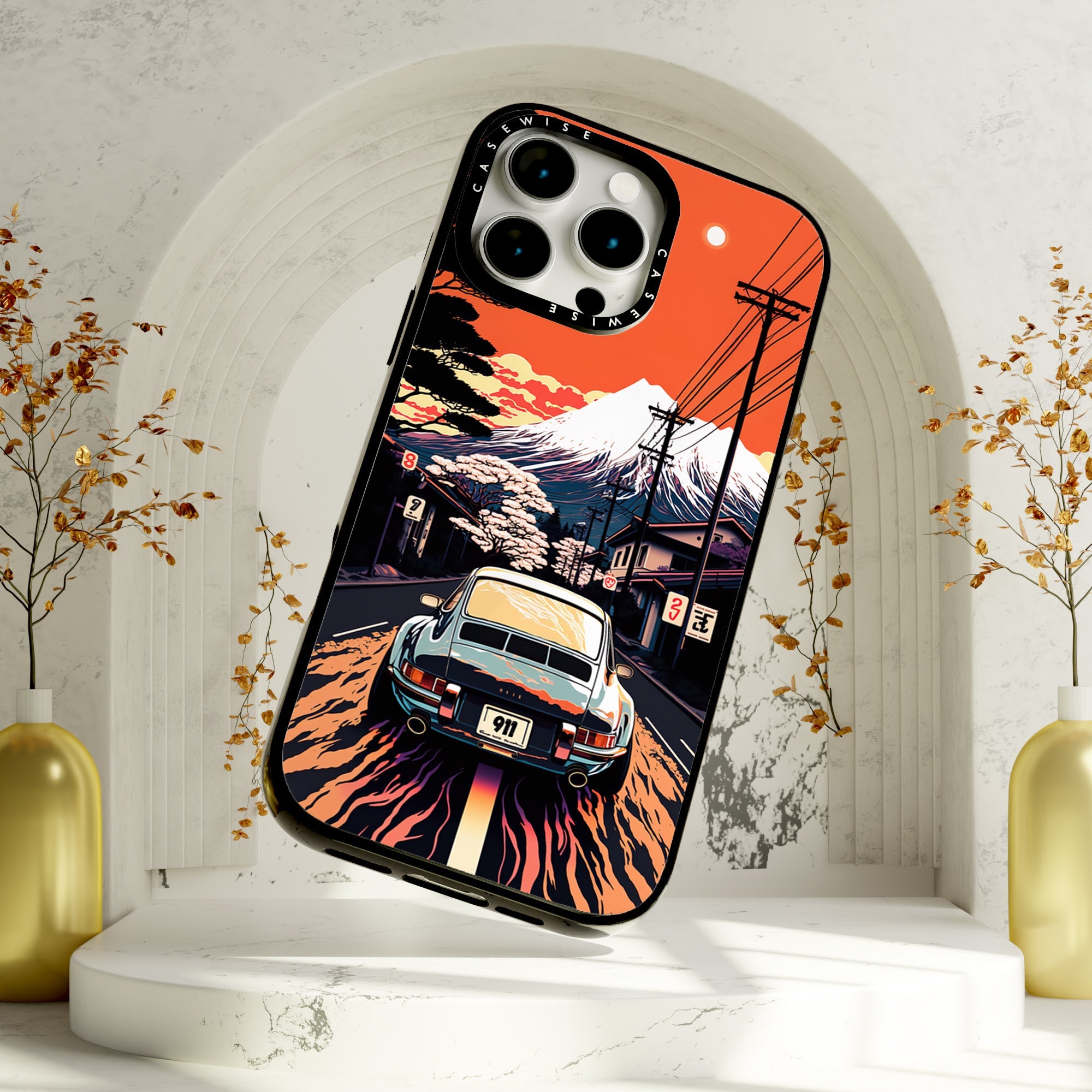 Porsche 911 Retro Painting - Etui