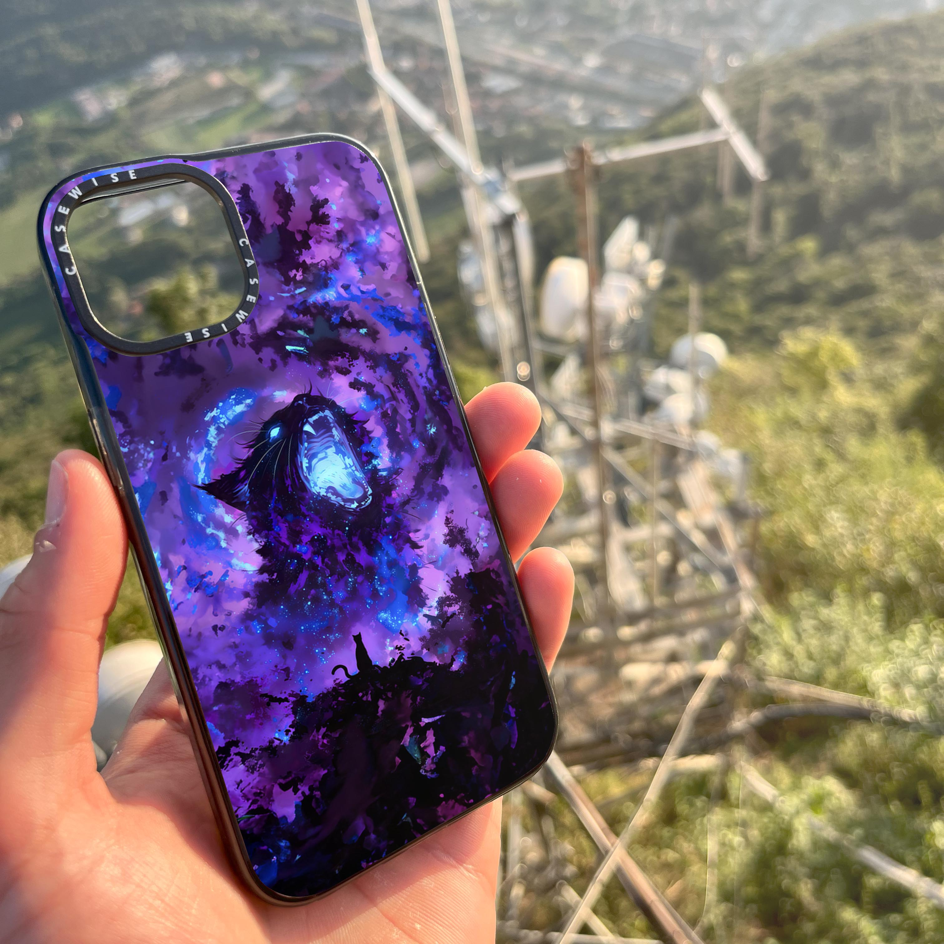 Purple Galaxy Cat - Etui