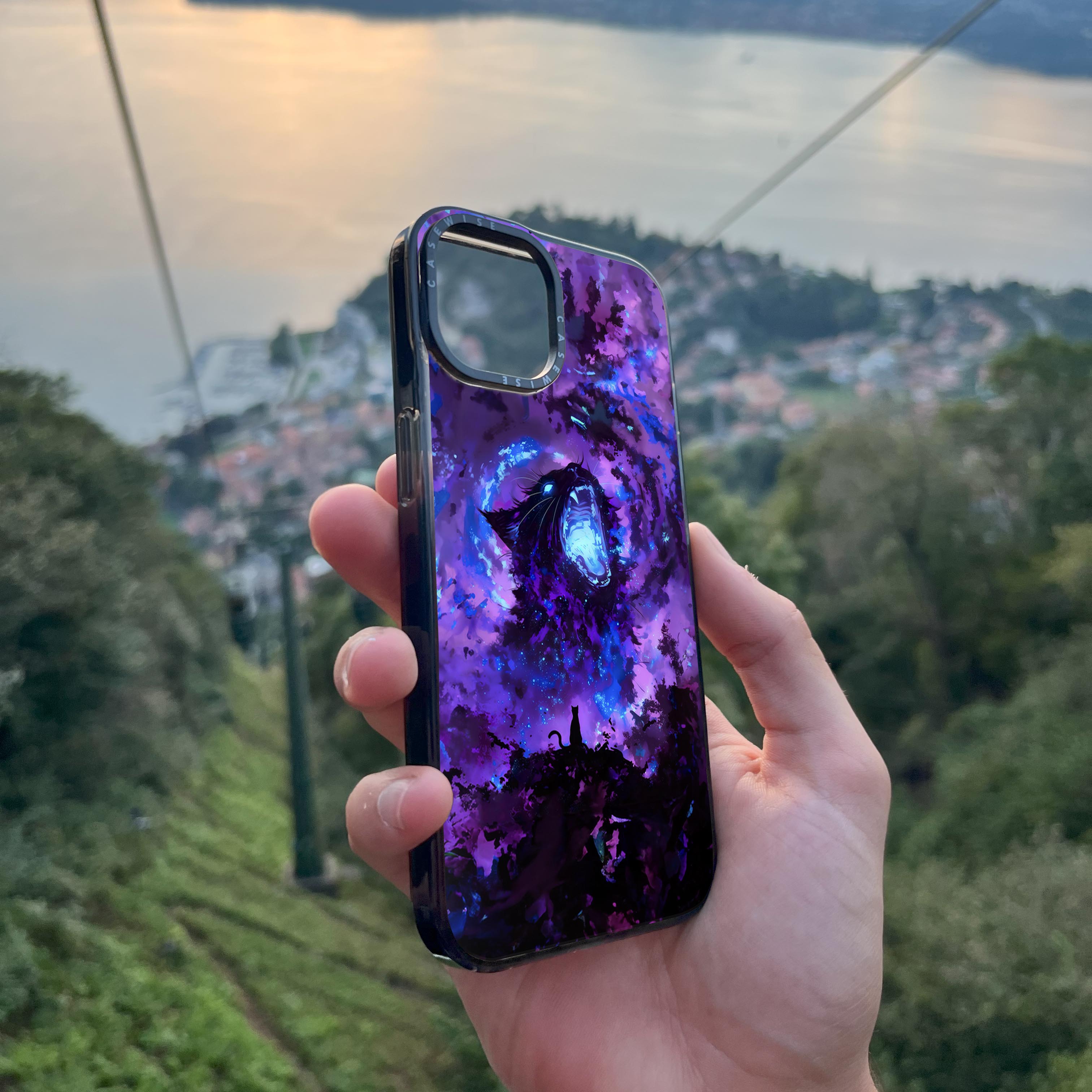 Purple Galaxy Cat - Etui