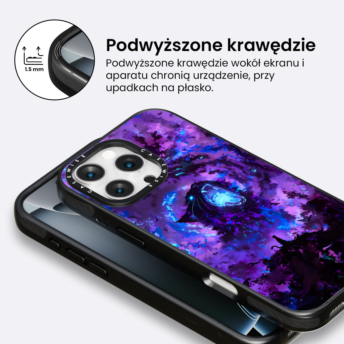 Purple Galaxy Cat - Etui