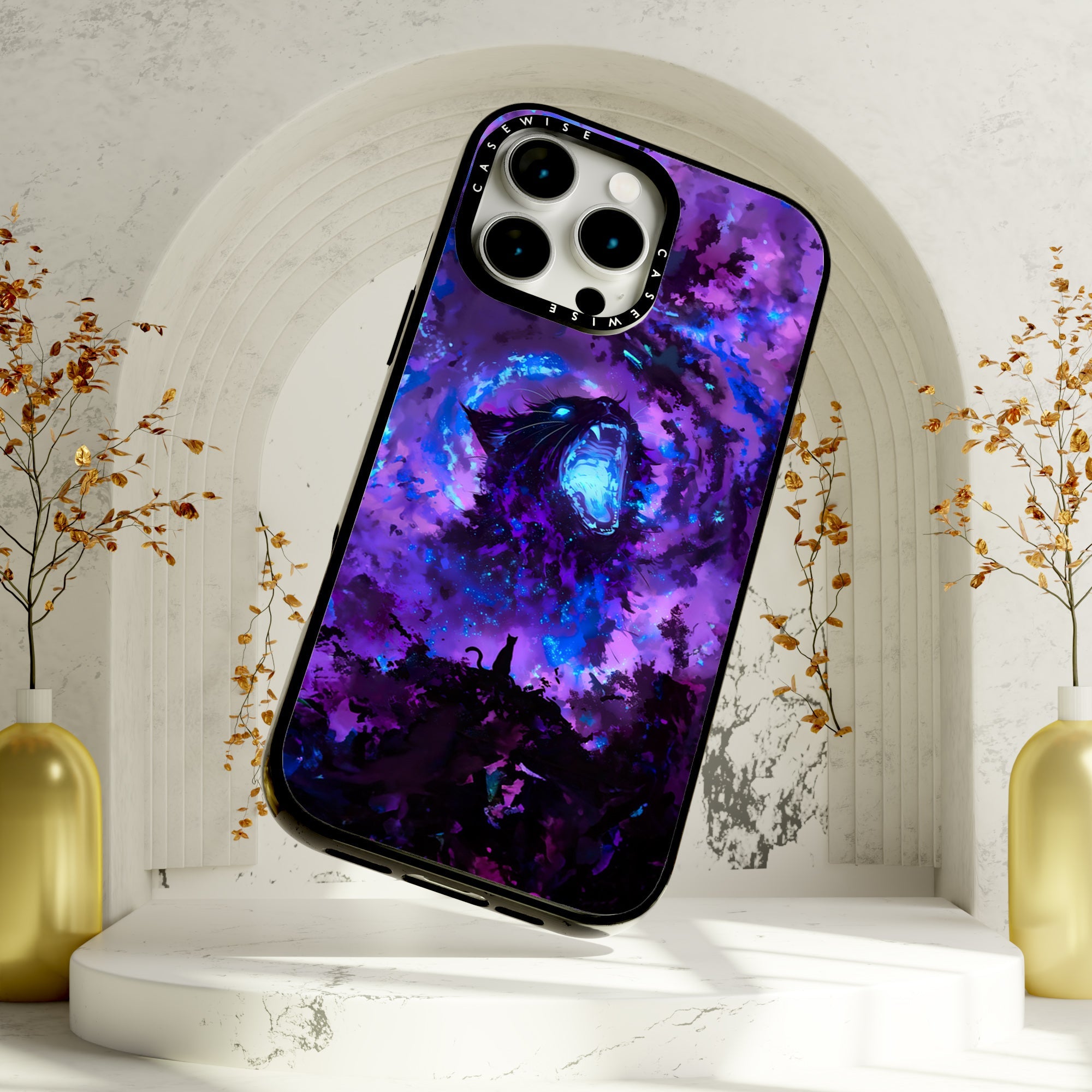 Purple Galaxy Cat - Etui