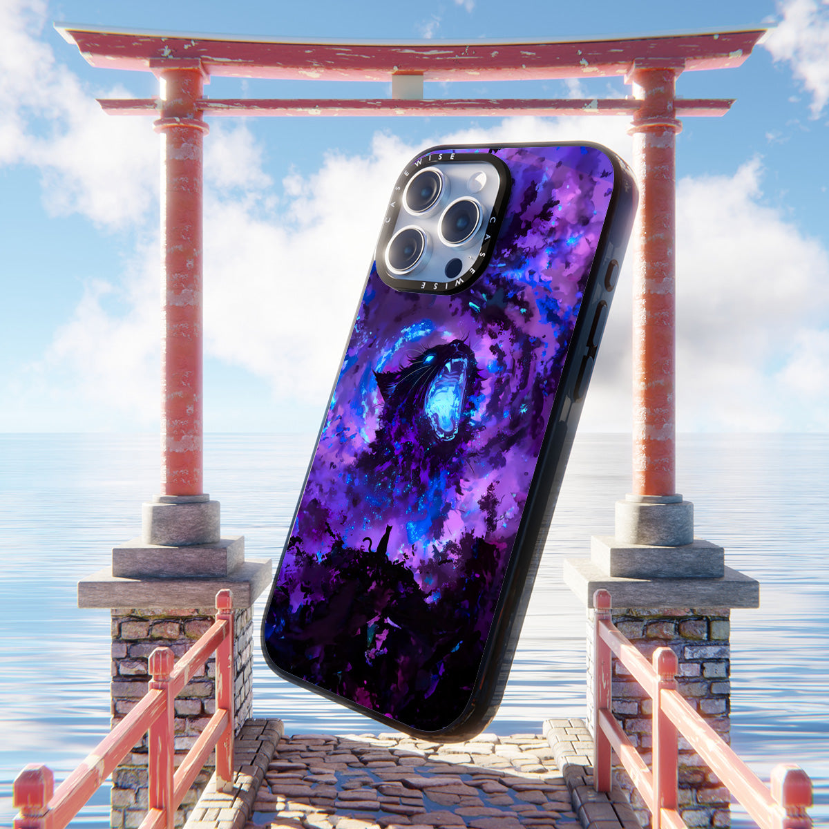Purple Galaxy Cat - Etui