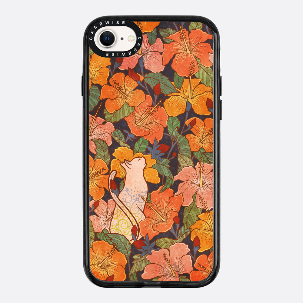 Cat and hibiscus - Etui