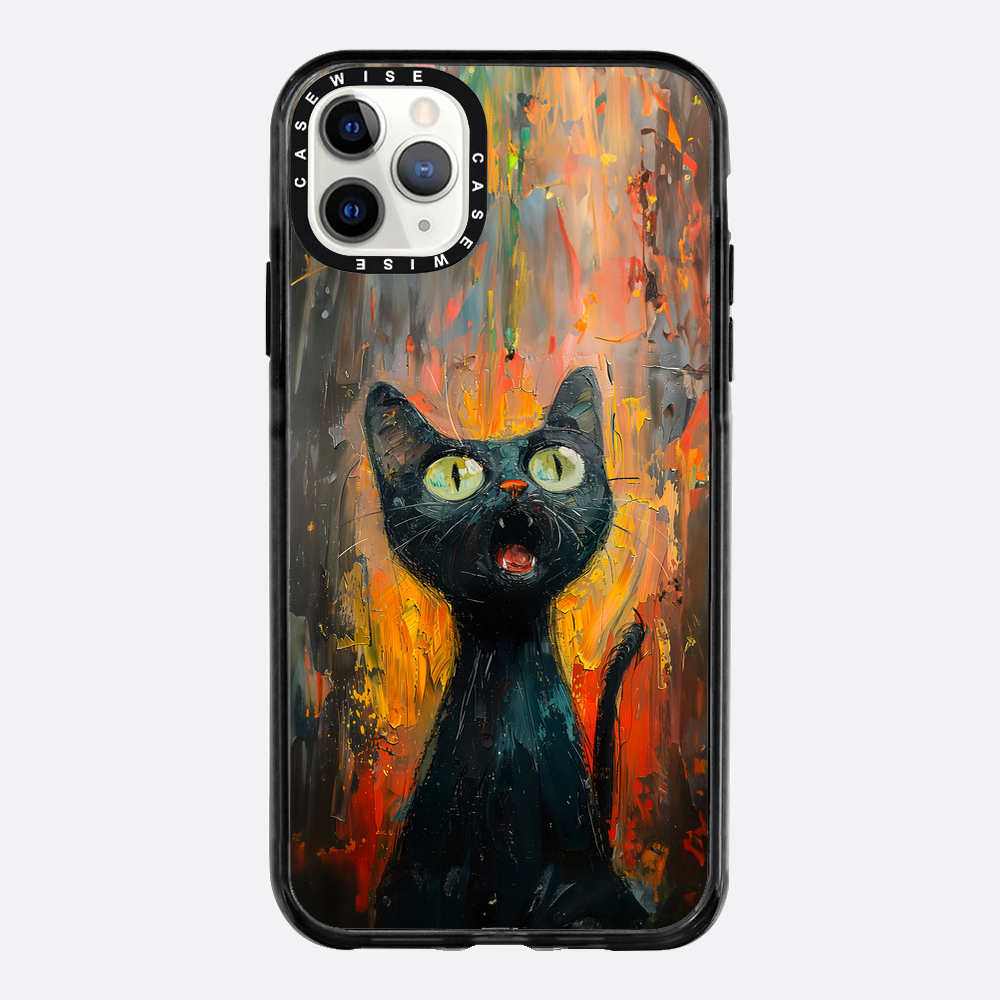 Black Screaming Cat - Etui