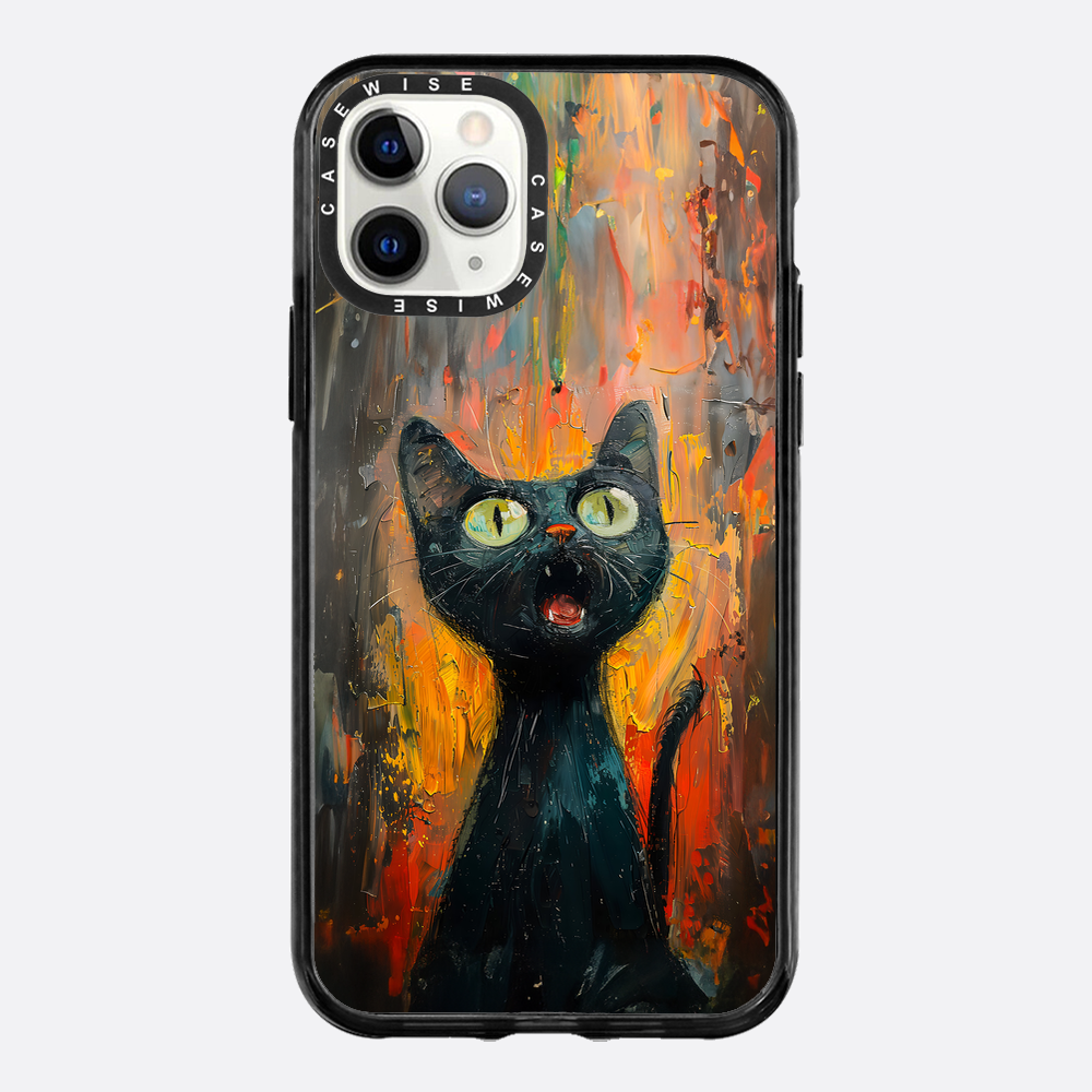 Black Screaming Cat - Etui