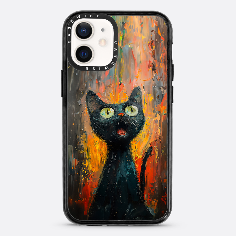 Black Screaming Cat - Etui