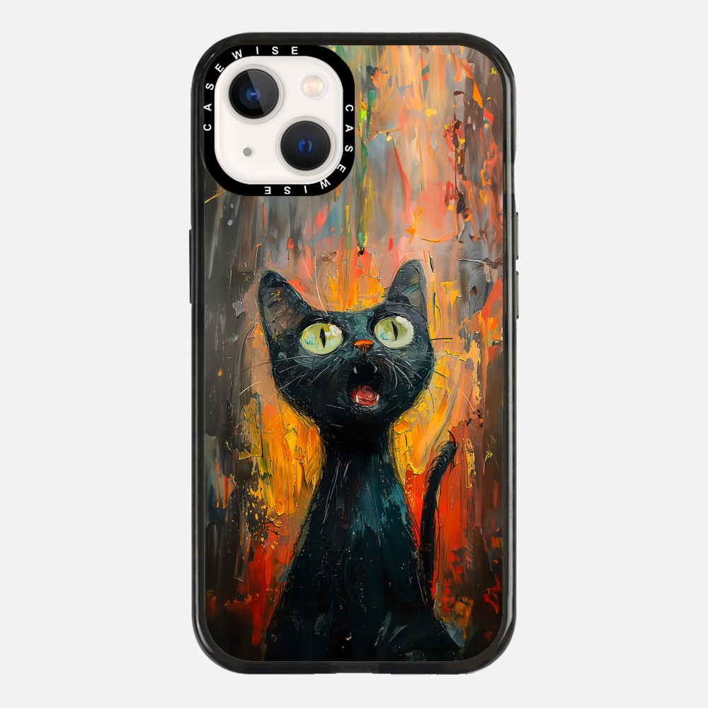 Black Screaming Cat - Etui
