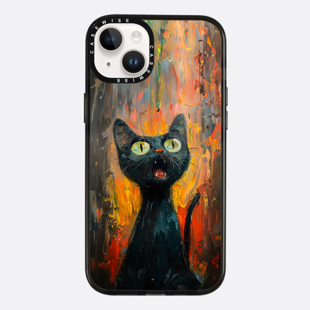 Black Screaming Cat - Etui