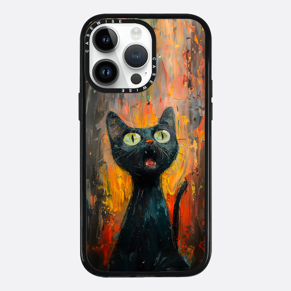 Black Screaming Cat - Etui