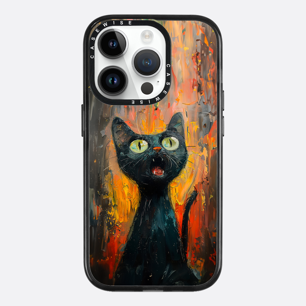 Black Screaming Cat - Etui