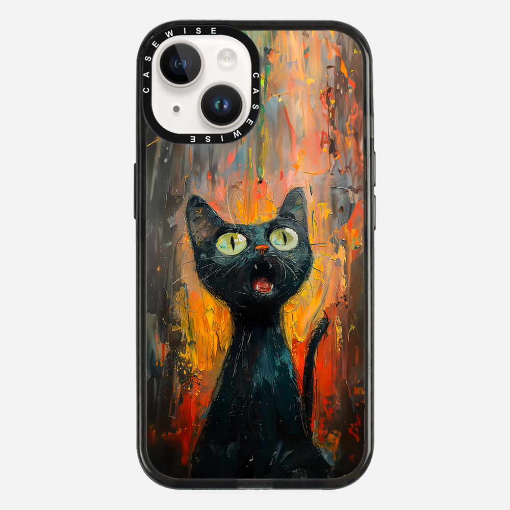 Black Screaming Cat - Etui