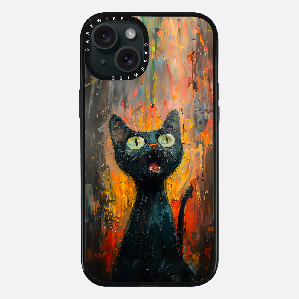 Black Screaming Cat - Etui