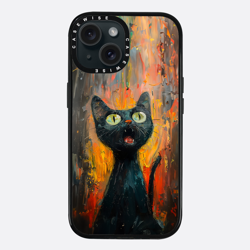 Black Screaming Cat - Etui