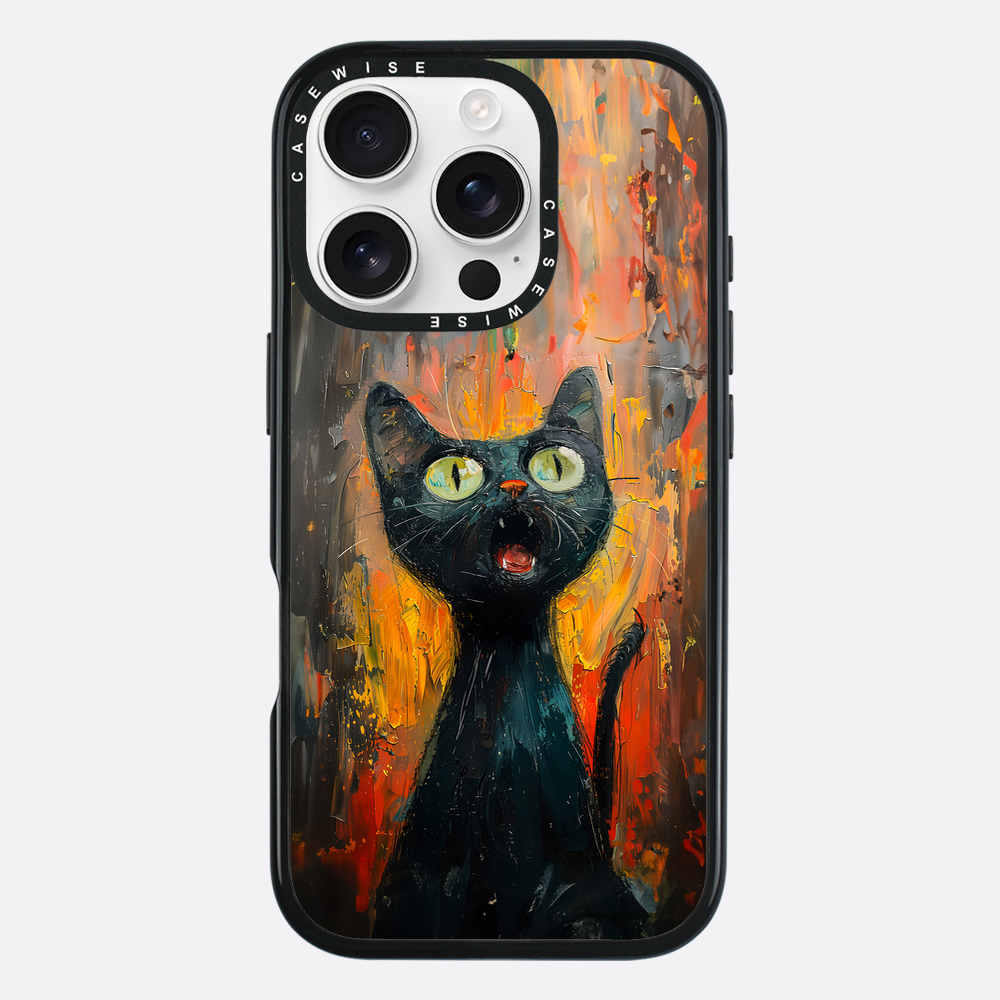 Black Screaming Cat - Etui