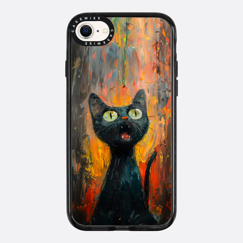Black Screaming Cat - Etui