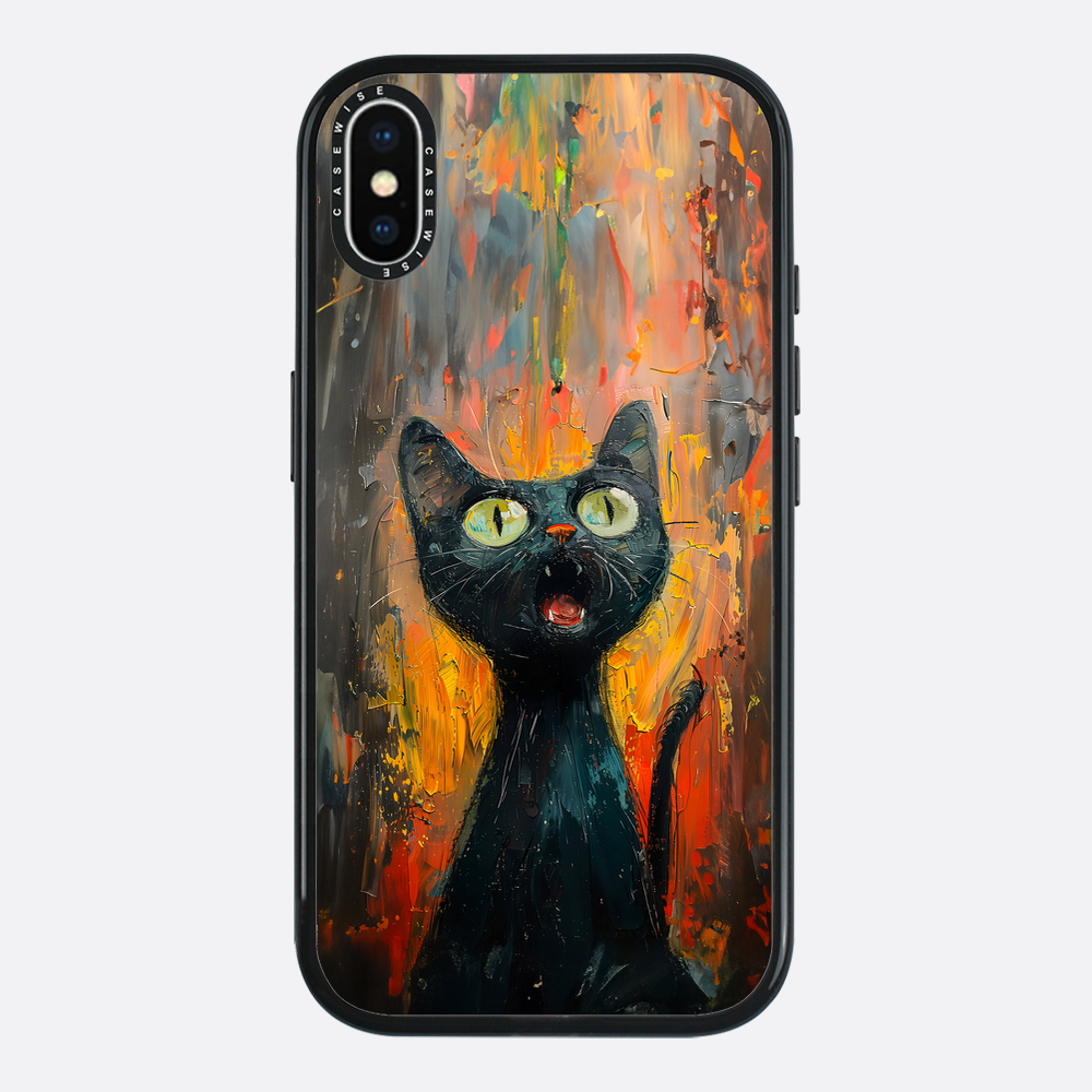 Black Screaming Cat - Etui