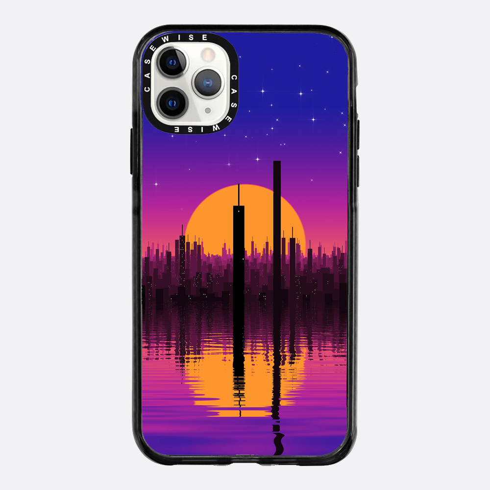 retro skyline - Etui