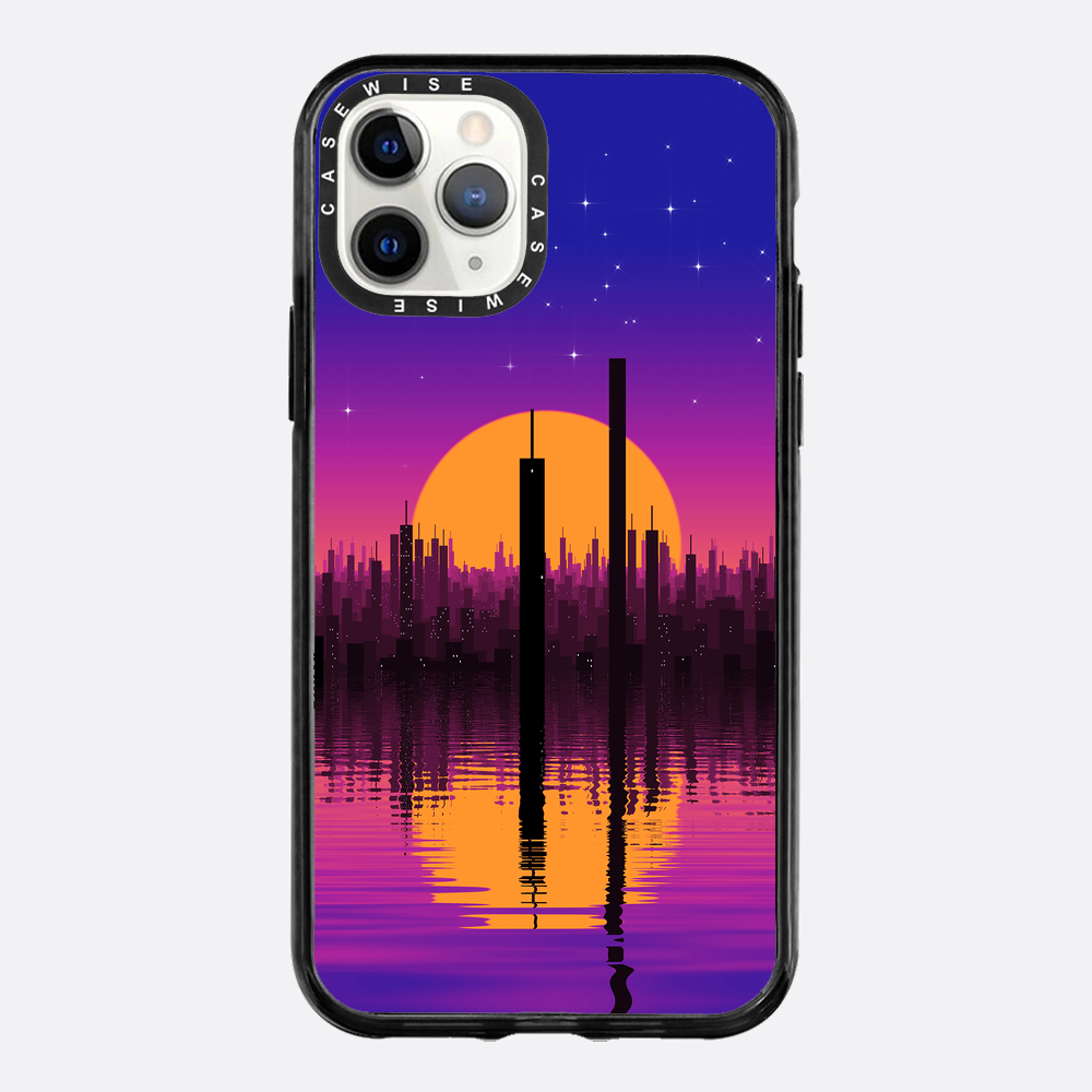 retro skyline - Etui
