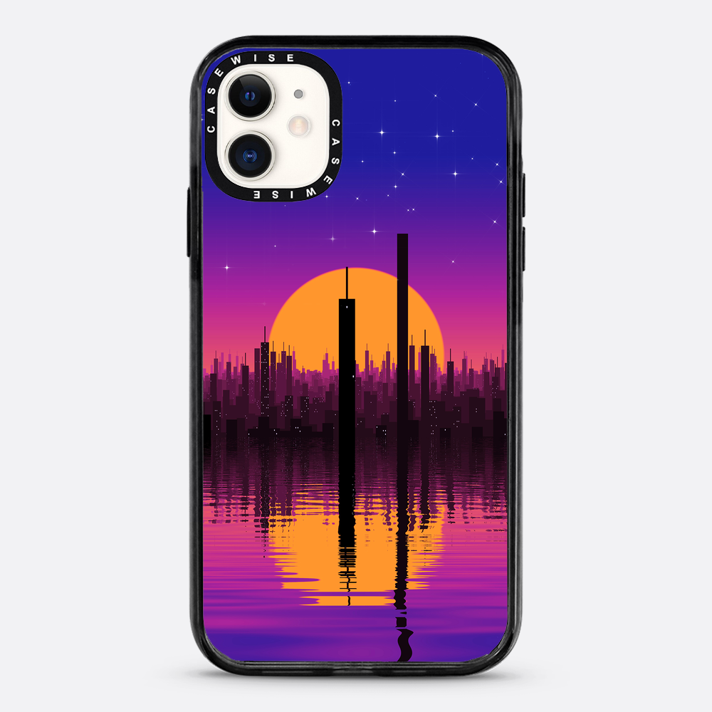 retro skyline - Etui
