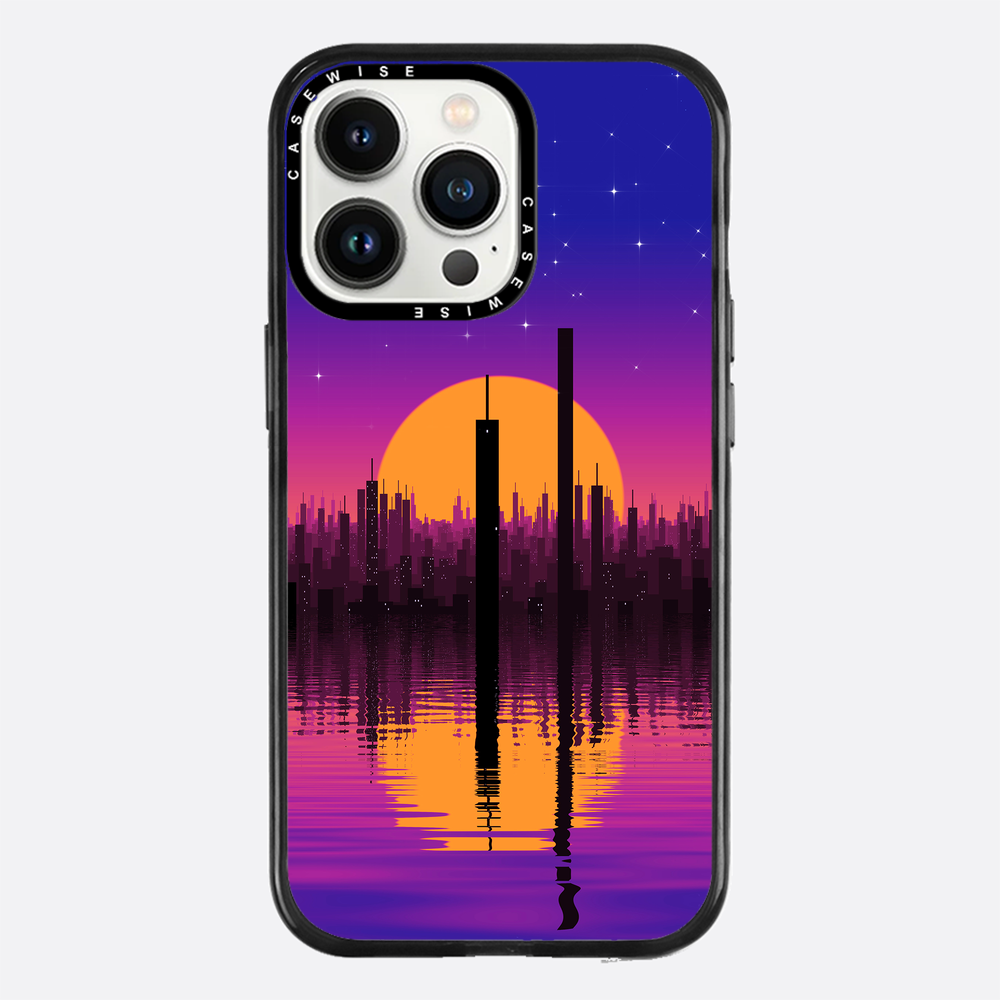 retro skyline - Etui