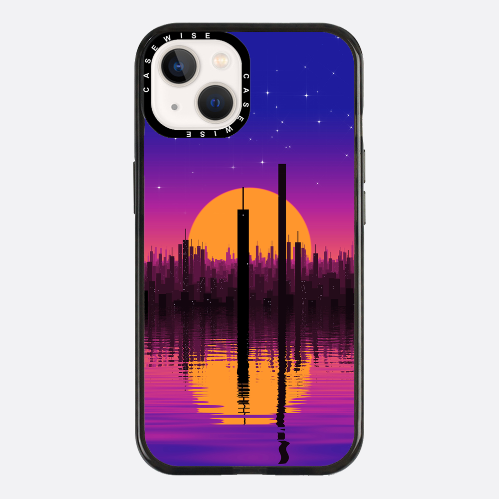 retro skyline - Etui