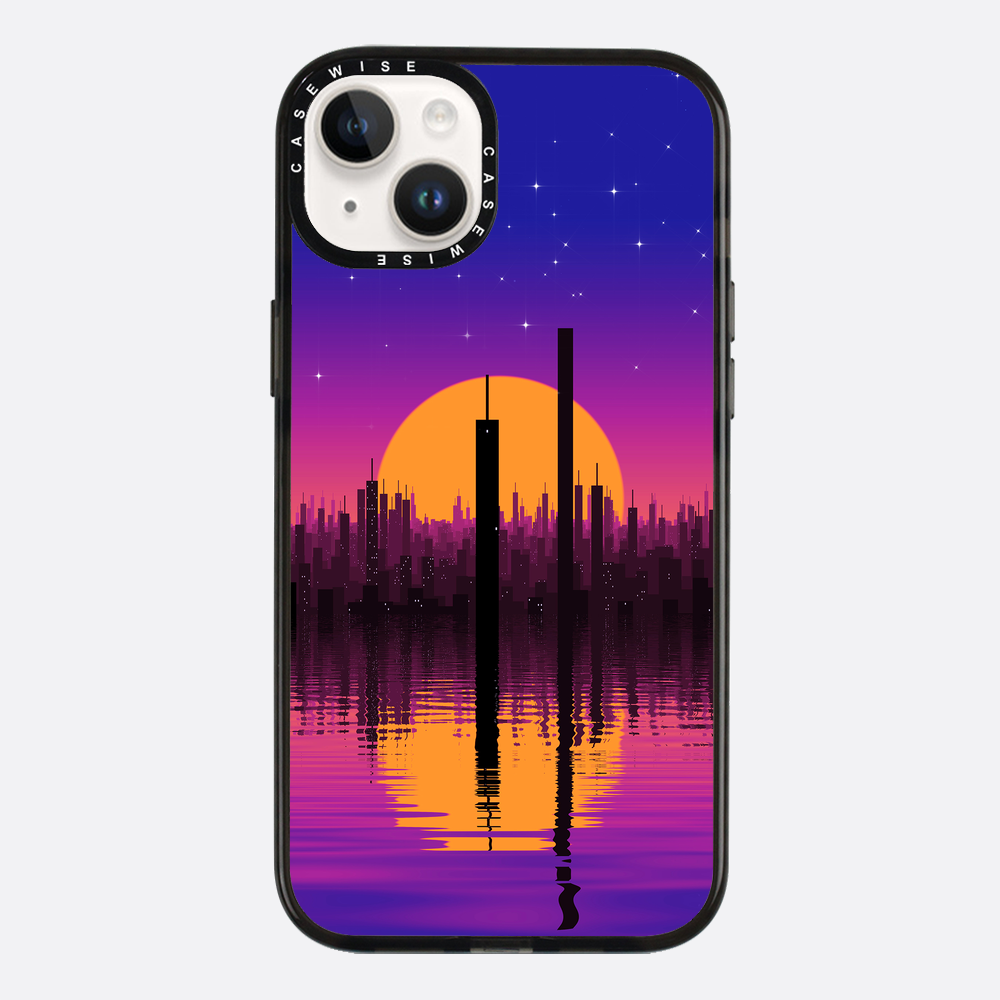 retro skyline - Etui