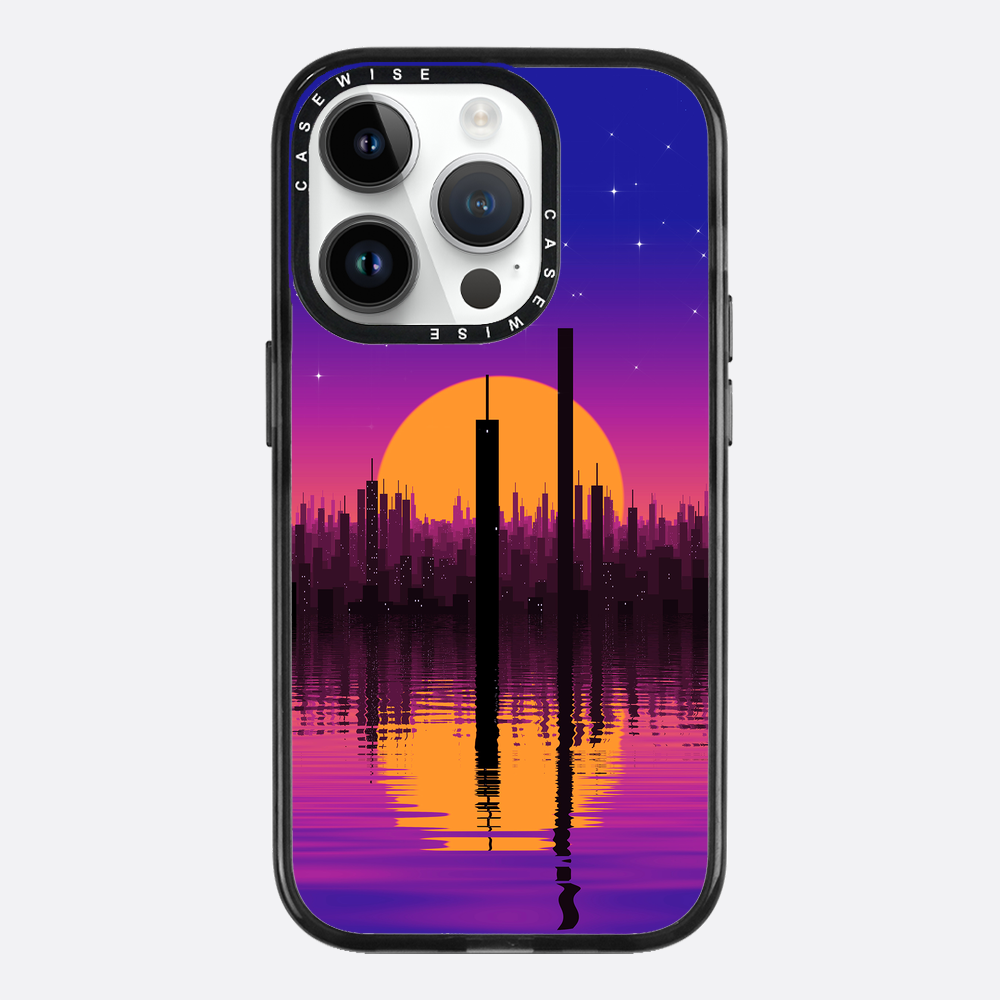 retro skyline - Etui
