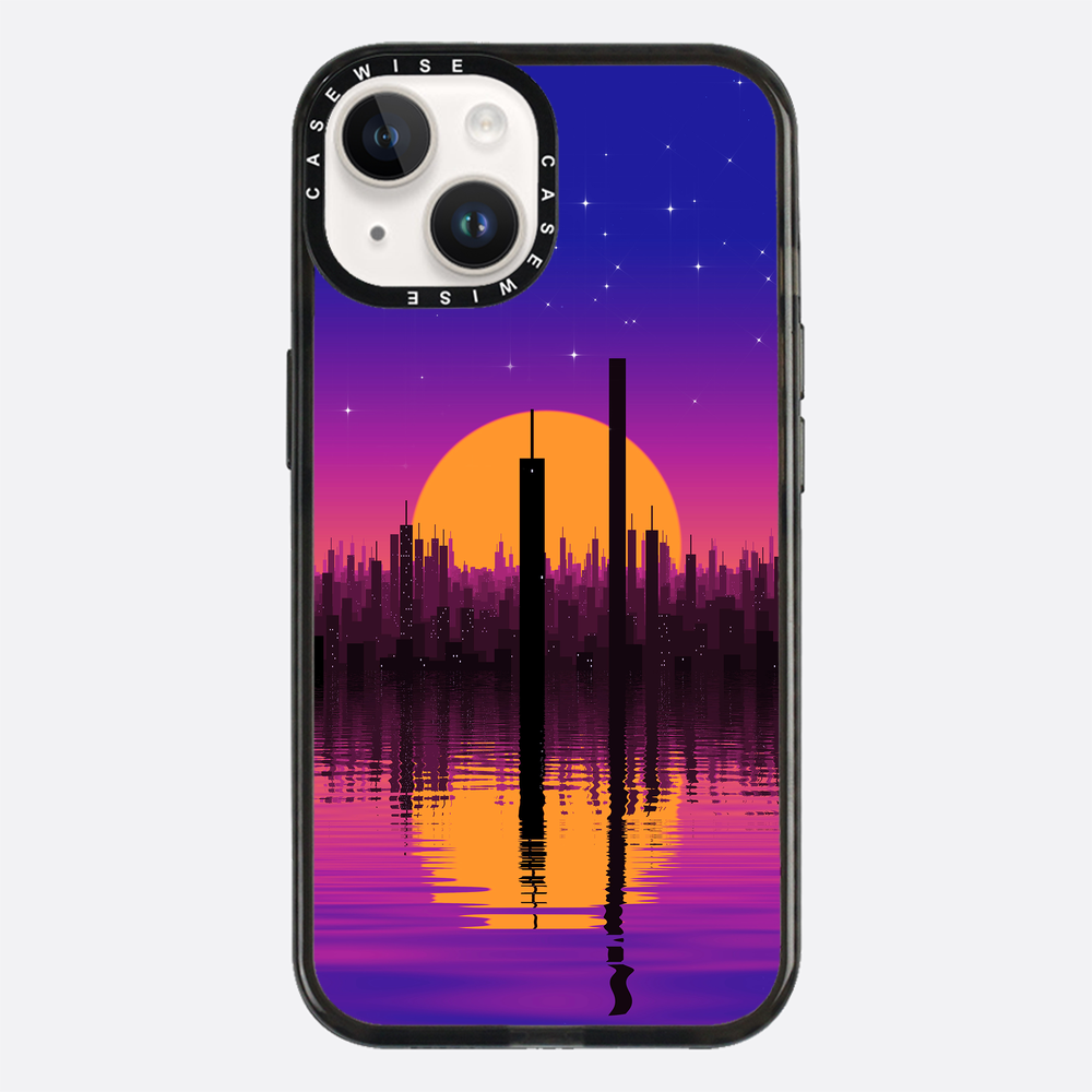 retro skyline - Etui