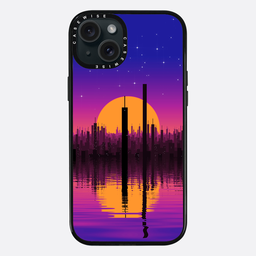 retro skyline - Etui