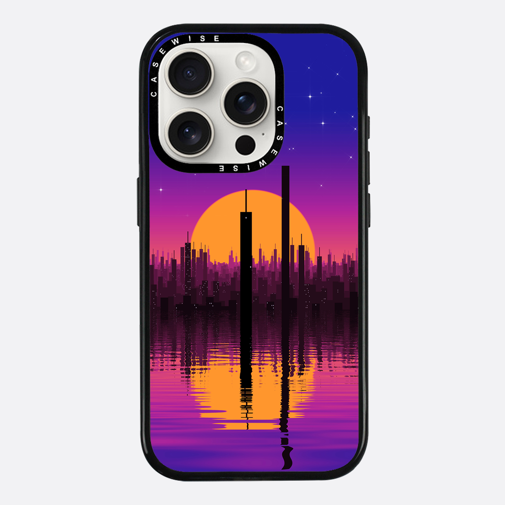 retro skyline - Etui
